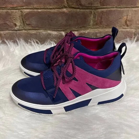 FITFLOP Blue & Pink Carita Lace-Up Sneakers Size 6 NEW - Picture 3 of 8